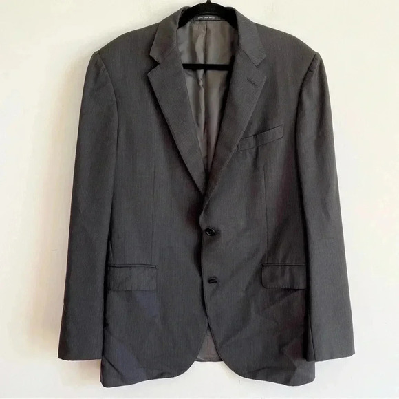 Loro Piana 100% Wool Italian Suit Jacket Men’s Business Coat Gray Blazer 54L - Picture 1 of 14